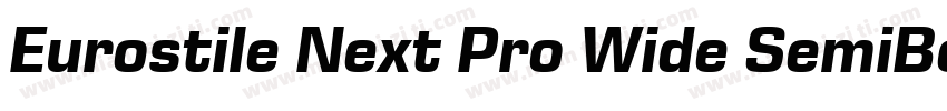 Eurostile Next Pro Wide SemiBold字体转换